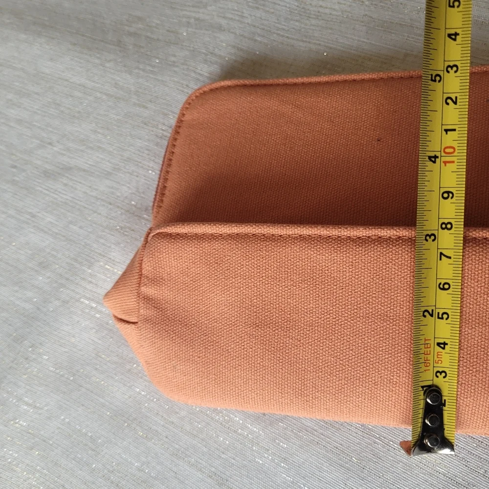Philosophy Coral Canvas Cosmetic Pouch with Metal Logo